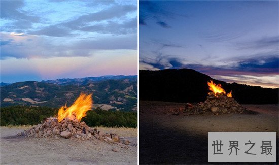 世界上最小的火山，围在旁边如同篝火晚会