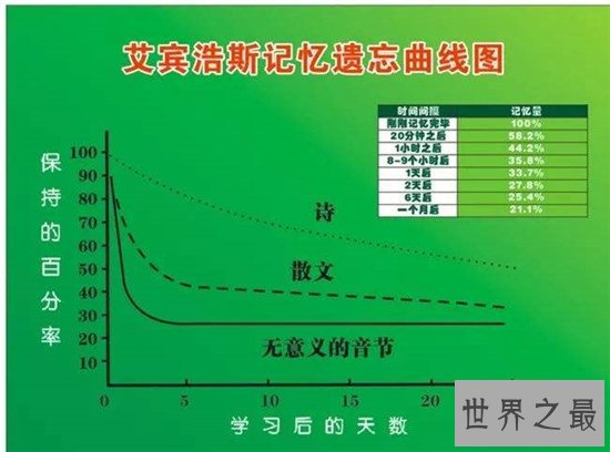 抗遗忘曲线增强记忆力，更能减缓遗忘的速度