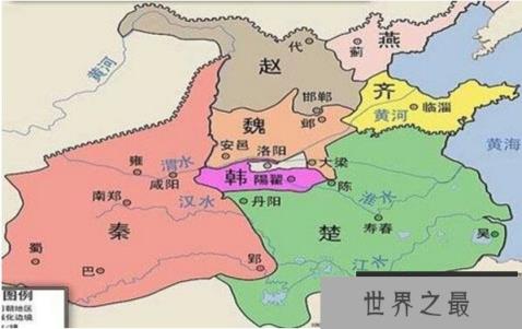 战国七雄地图古今对比，战国七雄是哪七国(我是楚国人)