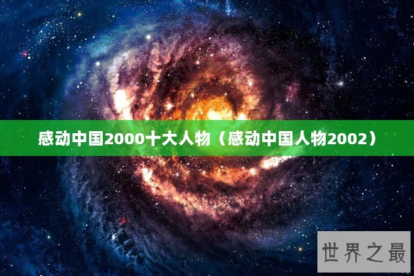 感动中国2000十大人物（感动中国人物2002）