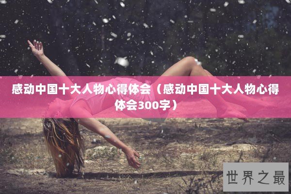 感动中国十大人物心得体会（感动中国十大人物心得体会300字）