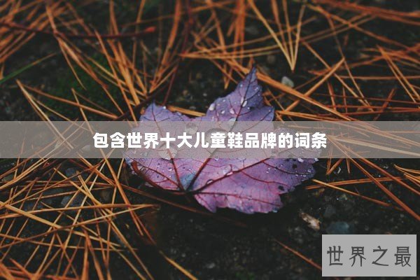 包含世界十大儿童鞋品牌的词条