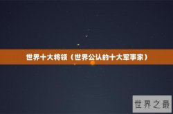 世界十大将领（世界公认的十大军事家）