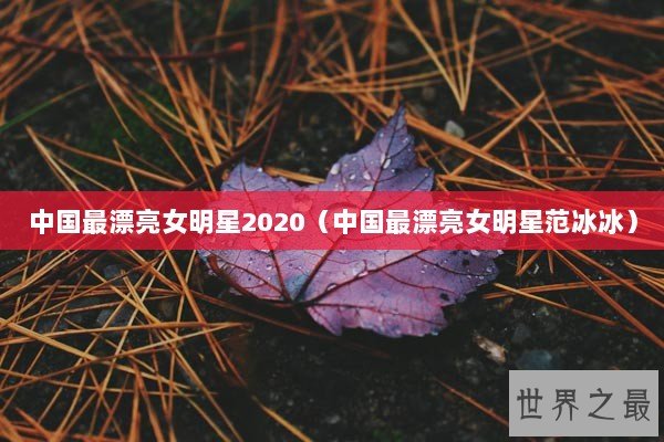 中国最漂亮女明星2020（中国最漂亮女明星范冰冰）