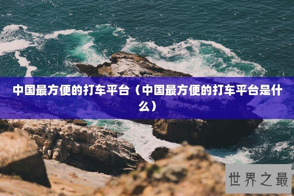 中国最方便的打车平台（中国最方便的打车平台是什么）