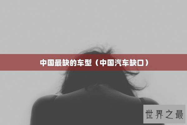 中国最缺的车型（中国汽车缺口）