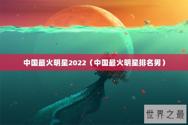 中国最火明星2022（中国最火明星排名男）