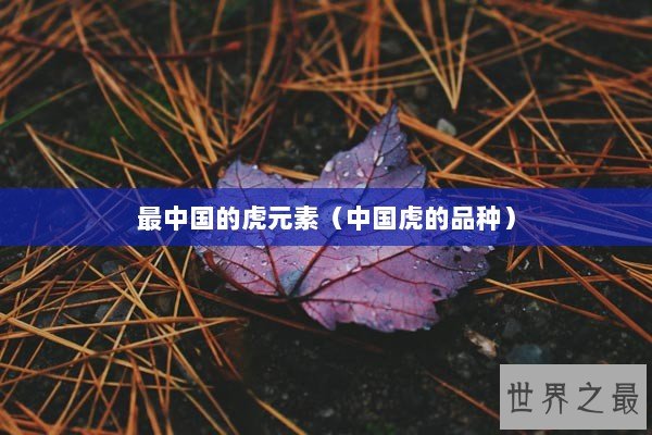 最中国的虎元素（中国虎的品种）