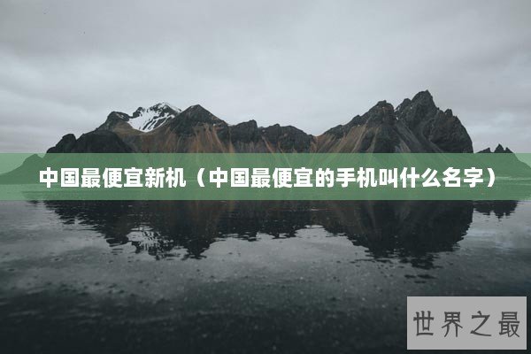 中国最便宜新机（中国最便宜的手机叫什么名字）