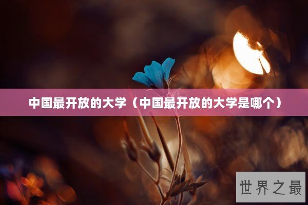 中国最开放的大学（中国最开放的大学是哪个）