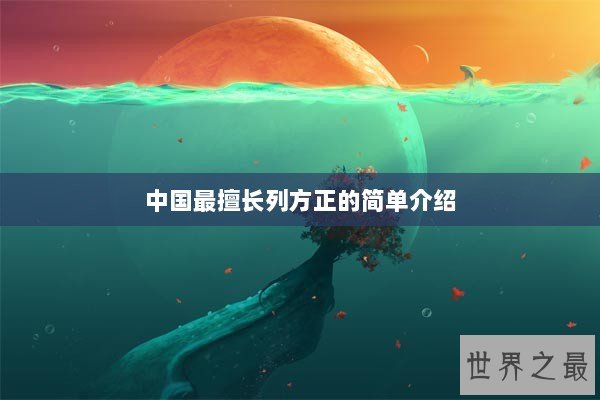 中国最擅长列方正的简单介绍