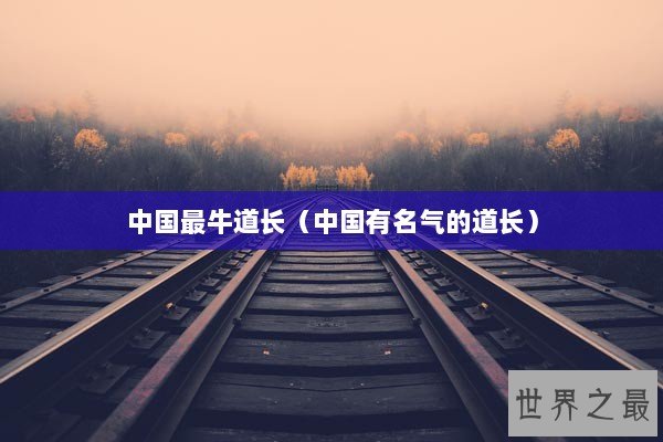 中国最牛道长（中国有名气的道长）