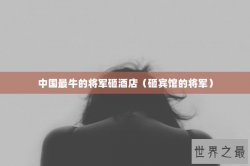 中国最牛的将军砸酒店（砸宾馆的将军）