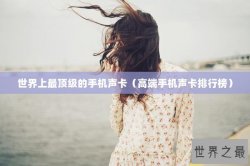 世界上最顶级的手机声卡（高端手机声卡排行榜）