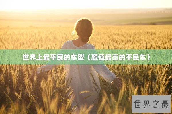 世界上最平民的车型（颜值最高的平民车）