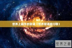 世界上最牛的管道（世界管道排行榜）