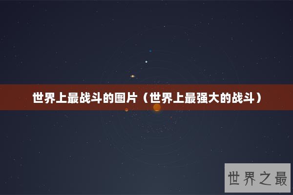 世界上最战斗的图片（世界上最强大的战斗）