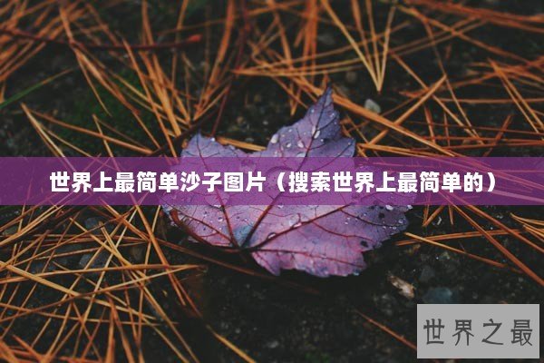 世界上最简单沙子图片（搜索世界上最简单的）