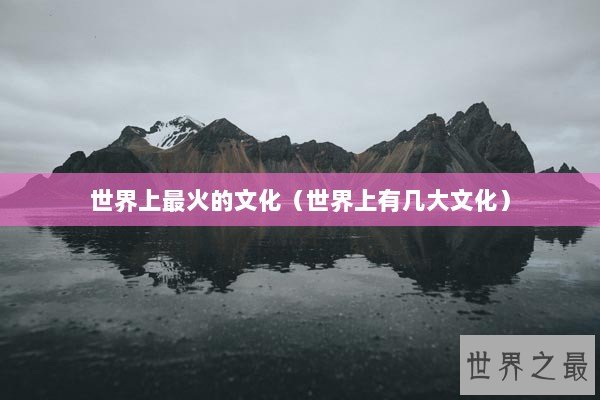 世界上最火的文化（世界上有几大文化）