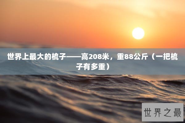 世界上最大的梳子——高208米，重88公斤（一把梳子有多重）